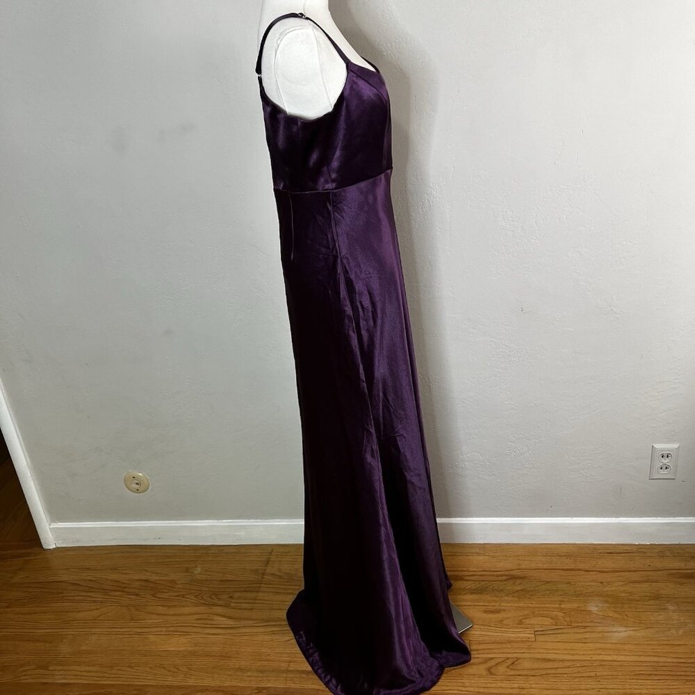 Lulu's Purple Satin Maxi Dress - Picture 9 of 14